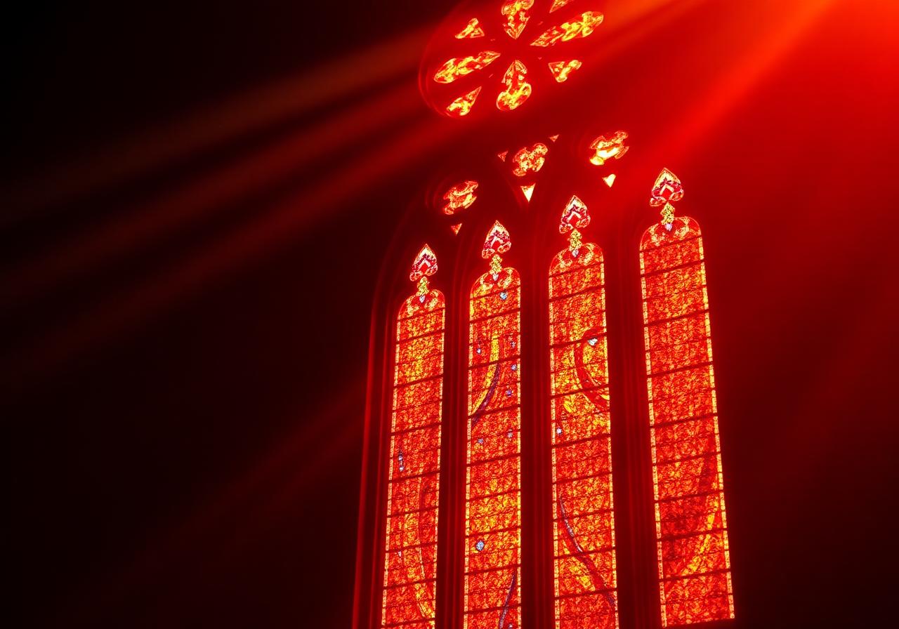 Stained glass church window